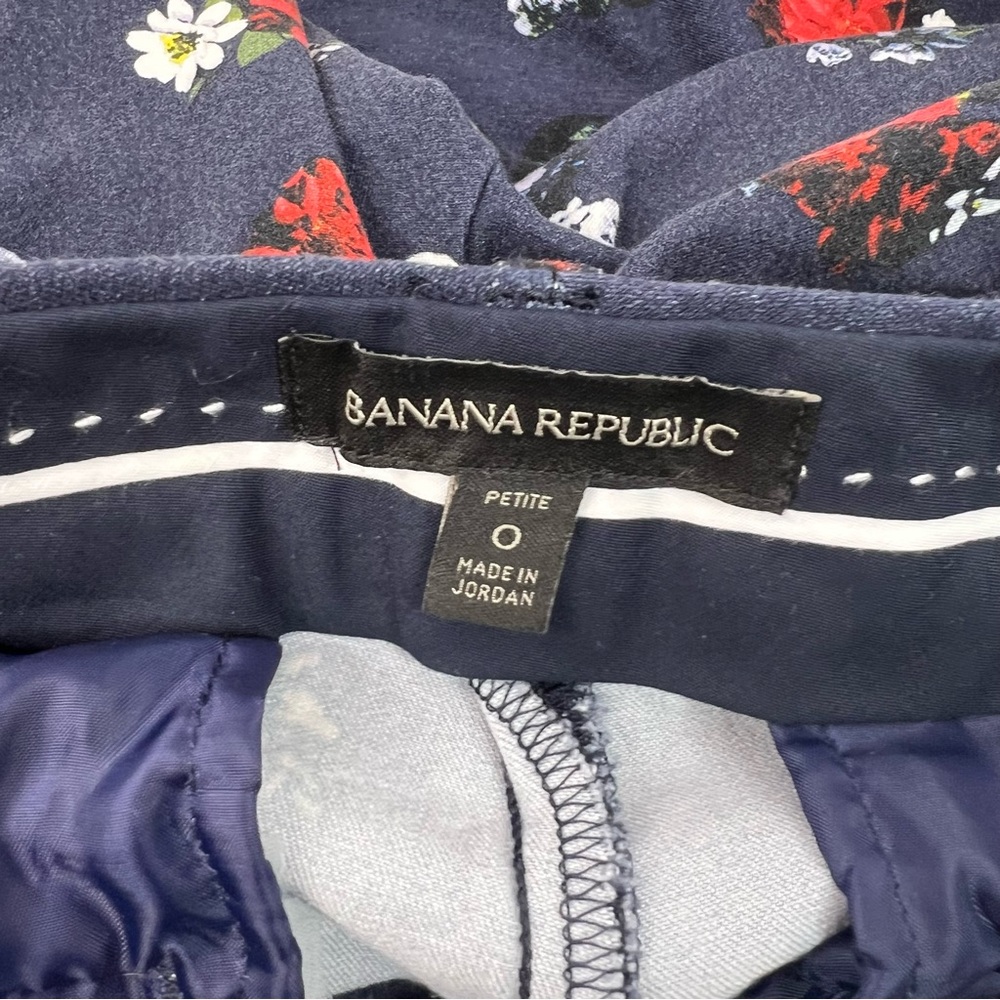 Banana Republic pants flowers navy red Floral Skinny Jeans - Multicolor - Picture 10 of 12